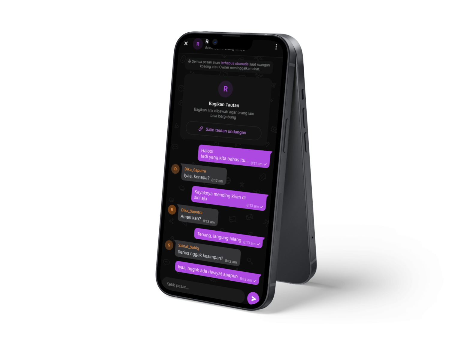 Chat mockup